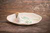 Flower Dip Oval Section Platter - Creamy [SOLD] $90.00