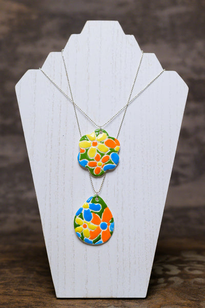 Spring Flower Necklace with Chain