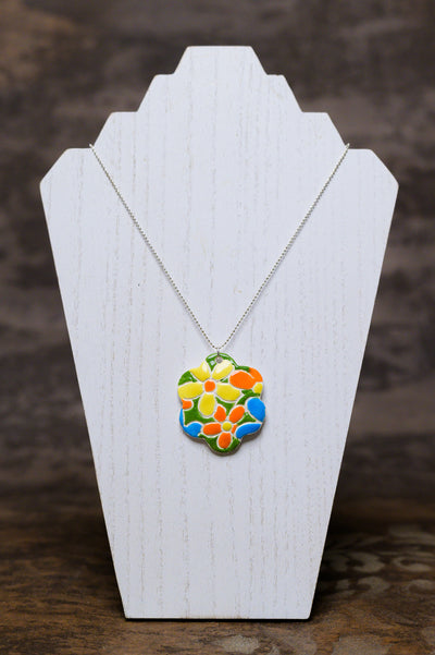 Spring Flower Necklace with Chain