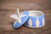 Blue & White Lidded Butterfly Jar [SOLD] $65.00