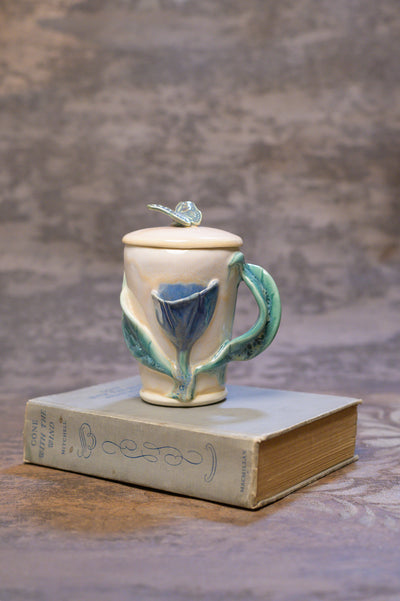 Lidded Botanical Mug