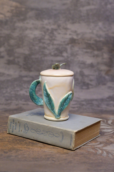 Lidded Botanical Mug