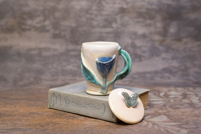 Lidded Botanical Mug