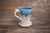 Blue Cream Carved Mug