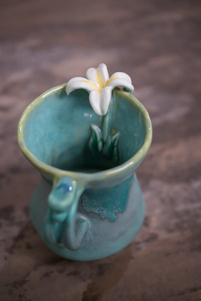 White Flower Tea Mug