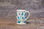 White + Turquoise Sgraffito Mug [SOLD] $55.00